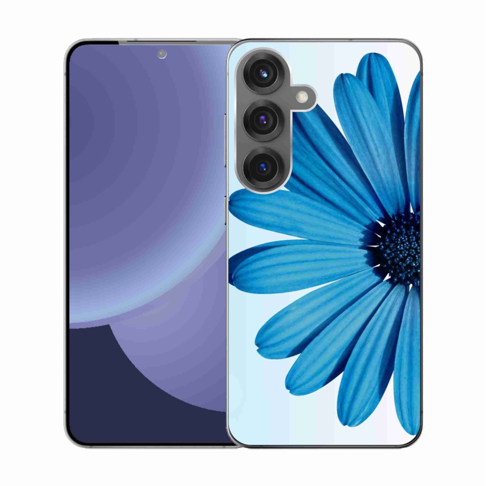 Gél védőhuzat mmCase Samsung Galaxy S25 készülékhez - kék margaréta