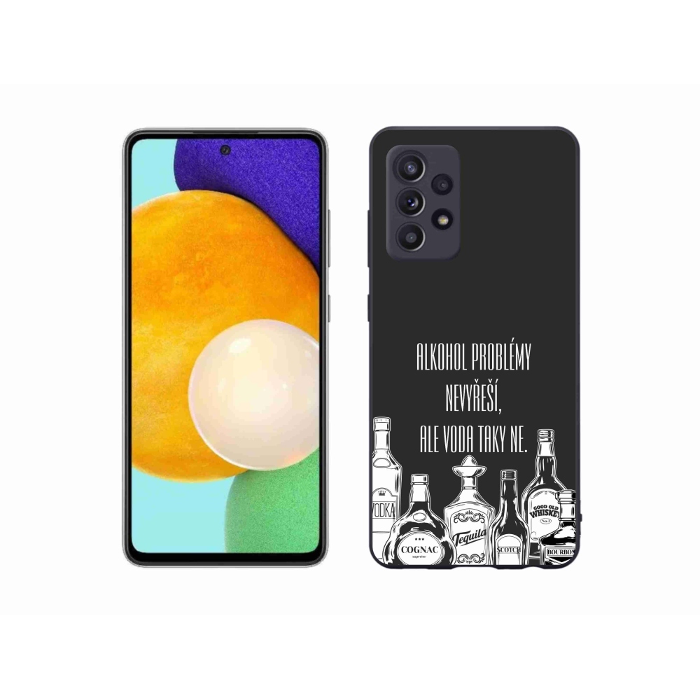 Gél borító mmCase Samsung Galaxy A52/A52 5G - vicces szöveg fekete háttérrel