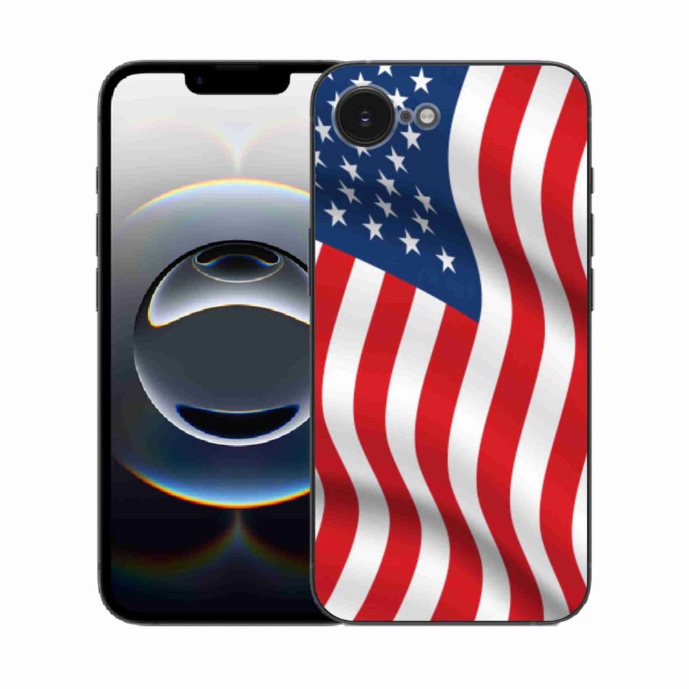 Zselés borítás mmCase iPhone 16e készülékhez - amerikai zászló