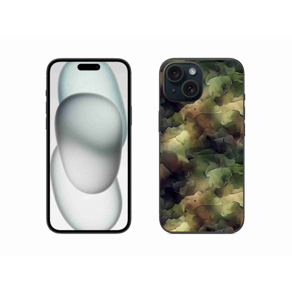 Zselés borítás mmCase iPhone 15 készülékhez - terepszínű minta 10