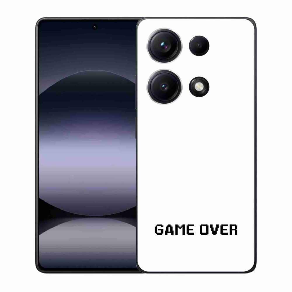 Gél borító mmCase a Xiaomi Redmi Note 14S-hez - játék fehér háttérrel