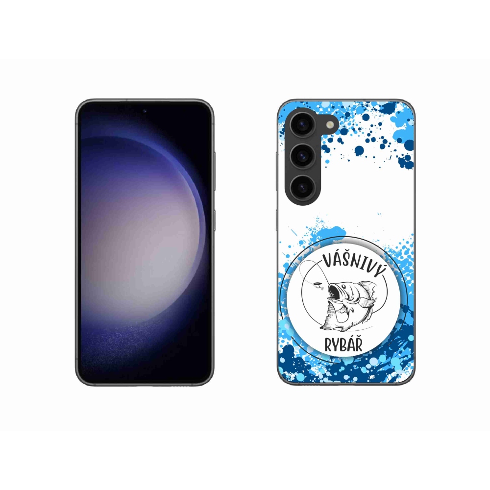 Gél borító mmCase Samsung Galaxy S23 5G - szenvedélyes halász fehér háttérrel