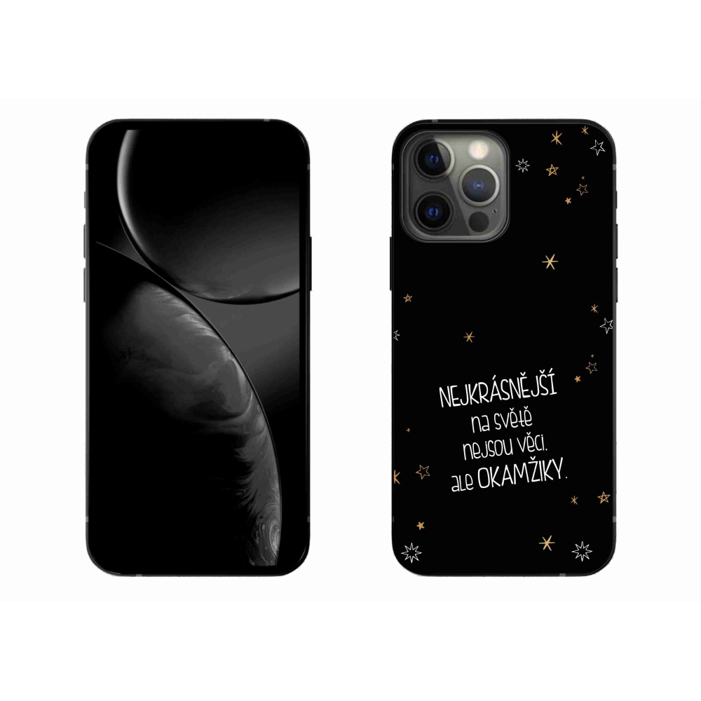 Gél borítás mmCase iPhone 13 Pro Max 6.7 - Idézet 4 fekete háttér