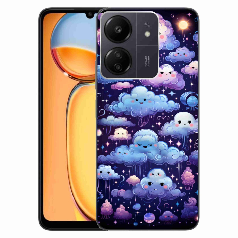 Gél borítás mmCase a Xiaomi Poco C65/Redmi 13C-hez - felhők