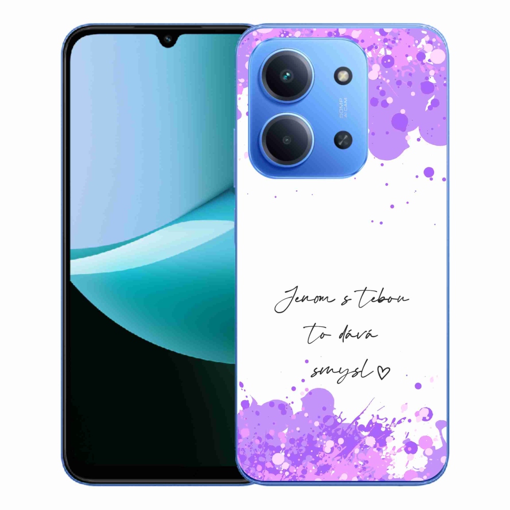 Gél borító mmCase a Xiaomi Redmi 15C 4G/5G (173mm) - szerelem szöveg fehér háttérrel