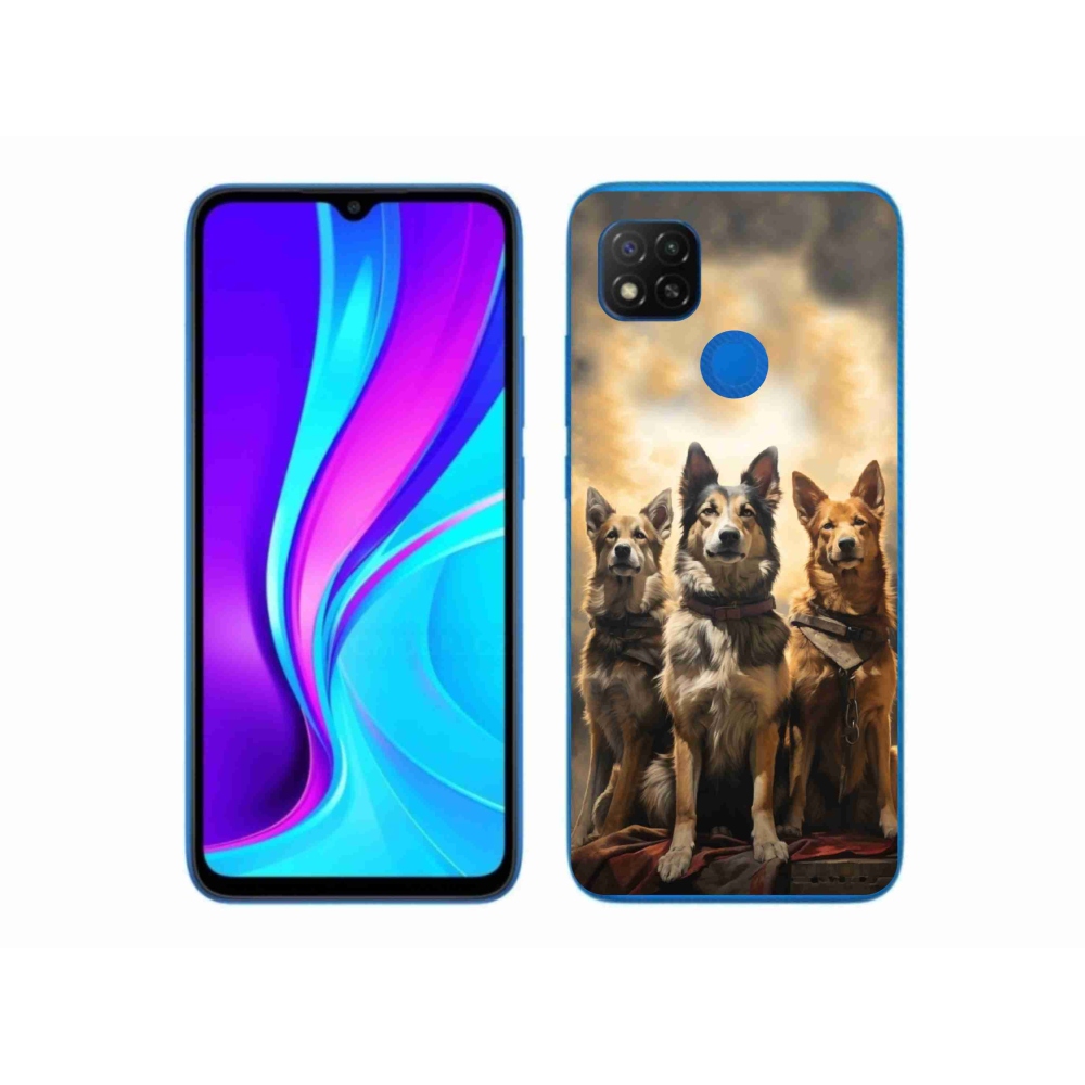 Gél borítás mmCase a Xiaomi Redmi 9C-hez - három kutya