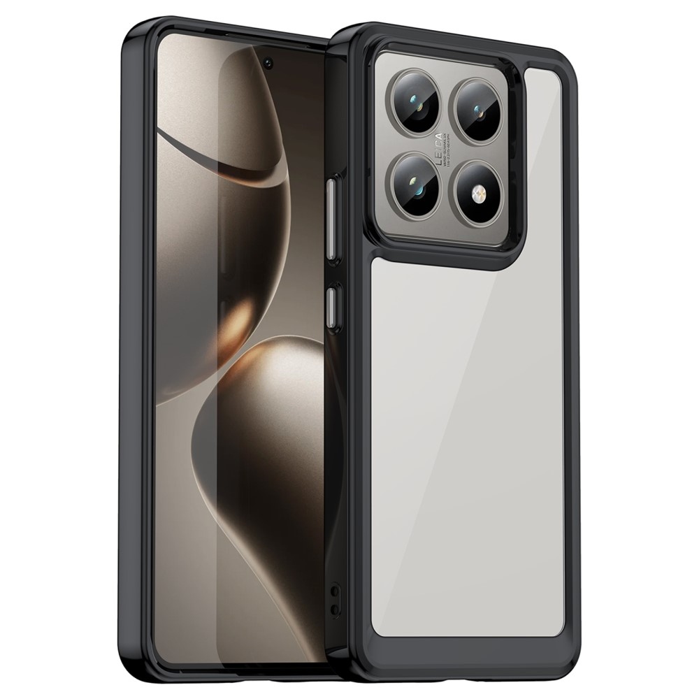 Gél tok rögzített hátlappal Xiaomi 14T/14T Pro készülékhez - fekete