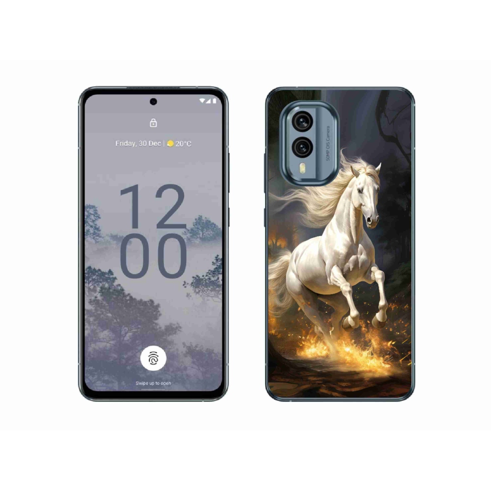 Zselés borítás mmCase a Nokia X30 5G készülékhez - fehér ló 2