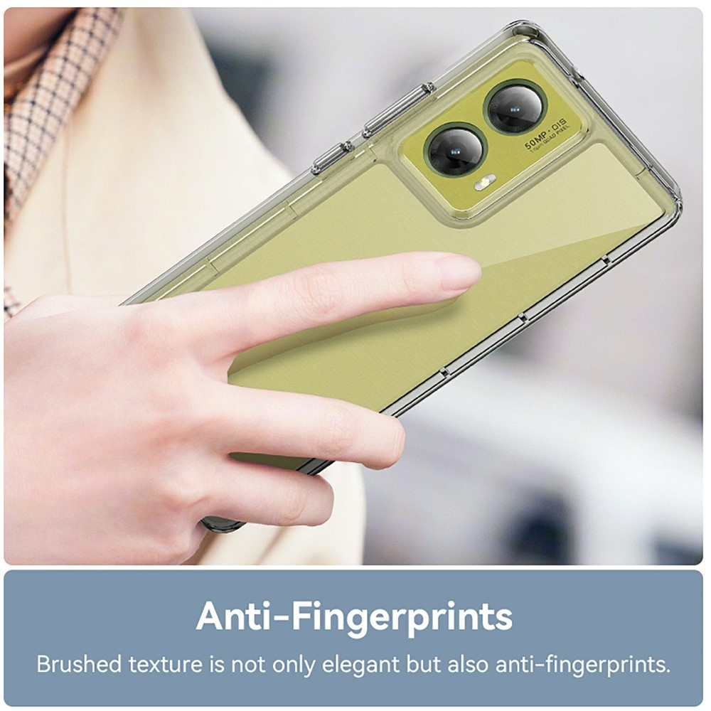 Gél tok kemény hátlappal a Motorola Moto G85 5G készülékhez - átlátszó