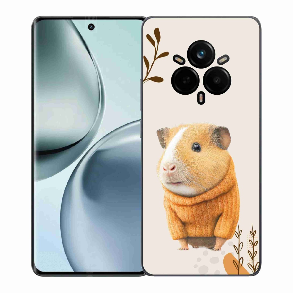 Gél borítás mmCase a Realme 14 Pro+ 5G számára - tengerimalac a pulóverben