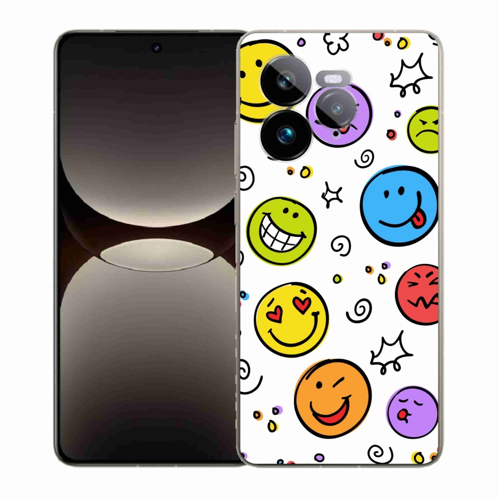Gél borítás mmCase a Realme GT 7 Pro 5G számára - smiley-k