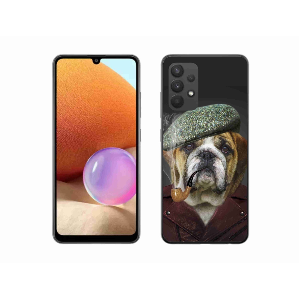 Gél borítás mmCase Samsung Galaxy A32 4G - kutya csővel