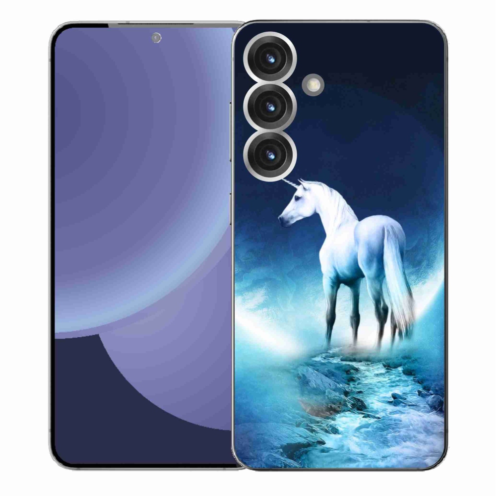 Gél védőhuzat mmCase Samsung Galaxy S25+ készülékhez - fehér egyszarvú