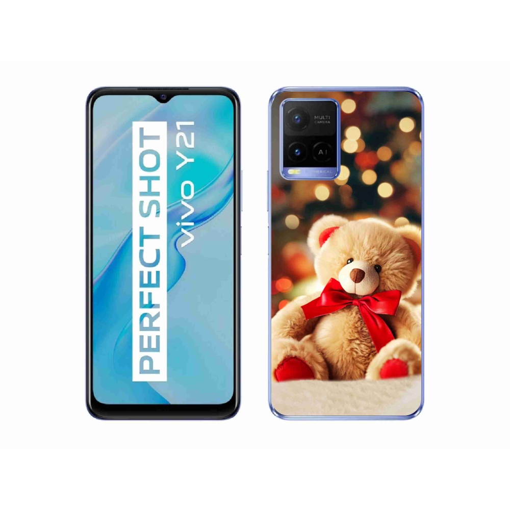 Gél borító mmCase a Vivo Y21/Y21s/Y33s készülékhez - mackó