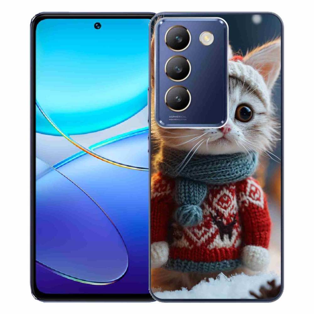 Gél borítás mmCase a Vivo V40 SE 4G/5G készülékhez - cica pulóverben