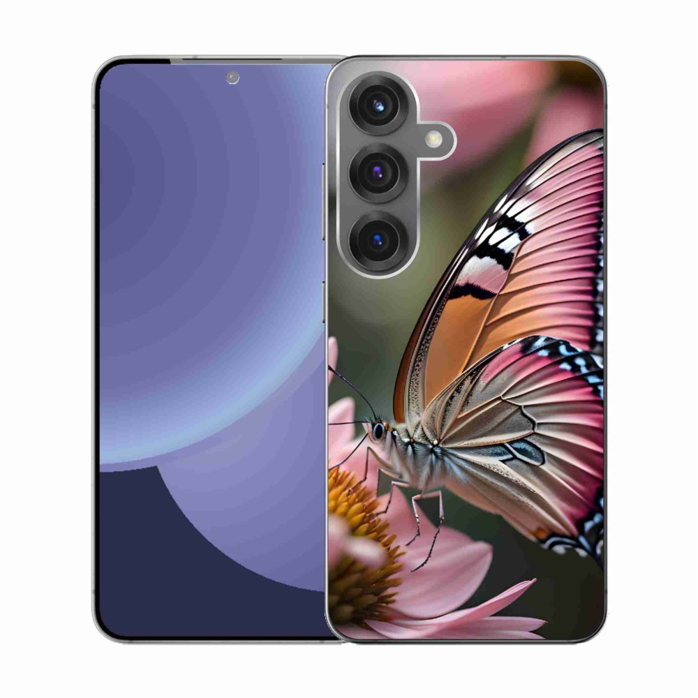 Zselés borítás mmCase Samsung Galaxy S25 készülékhez - színes pillangó