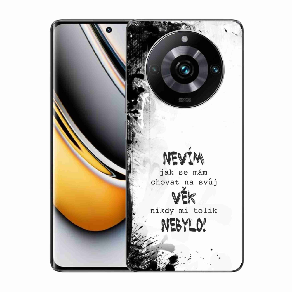 Gél borító mmCase a Realme 11 Pro/11 Pro+ készülékhez - vicces szöveg 14 fehér háttér