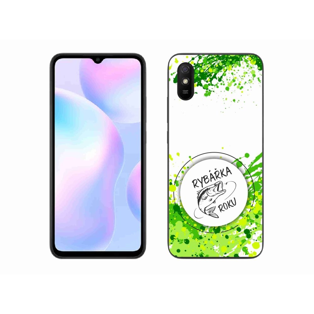 Gél borító mmCase a Xiaomi Redmi 9A számára - az év halászának fehér háttere