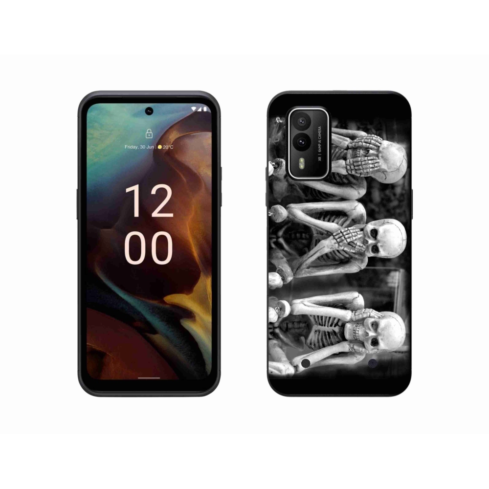 Zselés borítás mmCase a Nokia XR21 készülékhez - csontvázak