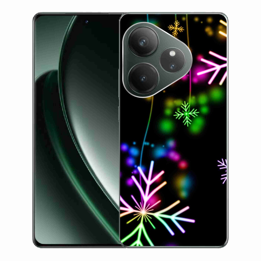 Zselés borítás mmCase a Realme GT 6 5G/GT 6T 5G készülékhez - színes pelyhekkel