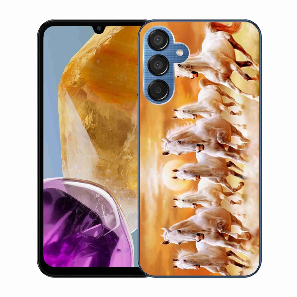 Gél tok mmCase a Samsung Galaxy M15 5G készülékhez - lovak 2