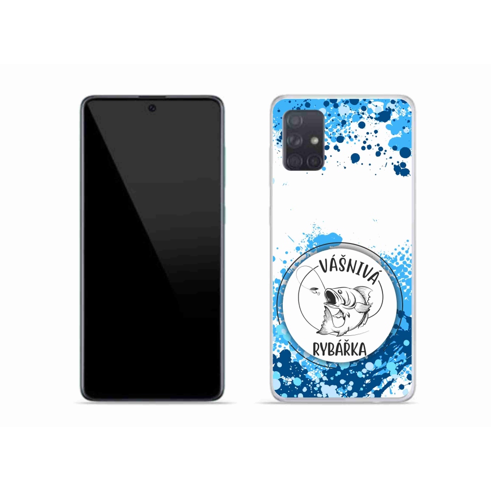 Gél borító mmCase Samsung Galaxy A51 készülékhez - szenvedélyes halásznő fehér háttérrel