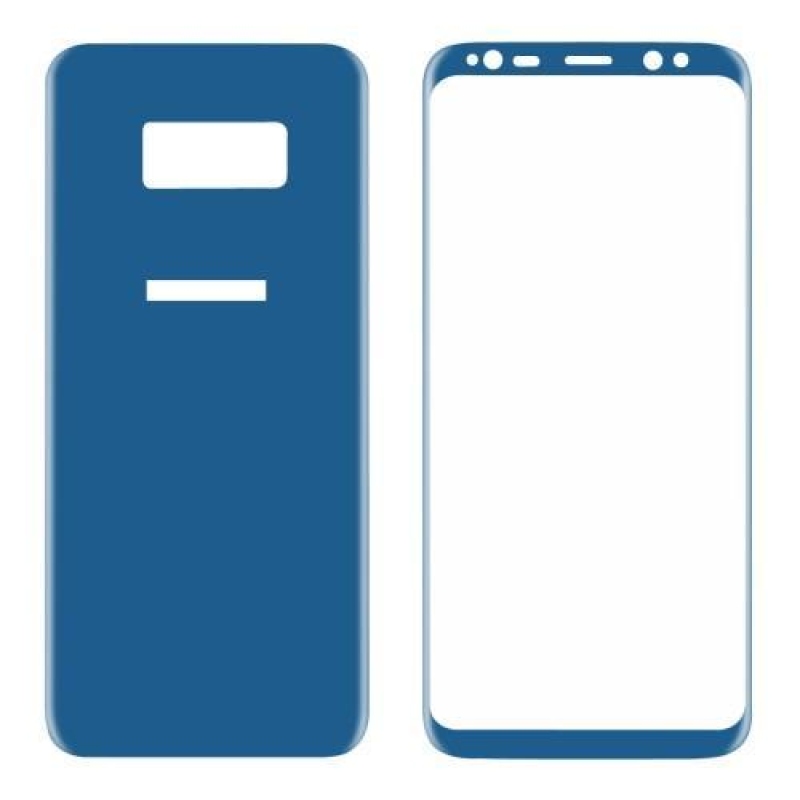 Samsung Galaxy S8 elülső és hátsó teljes képernyő edzett üveg készlet - kék