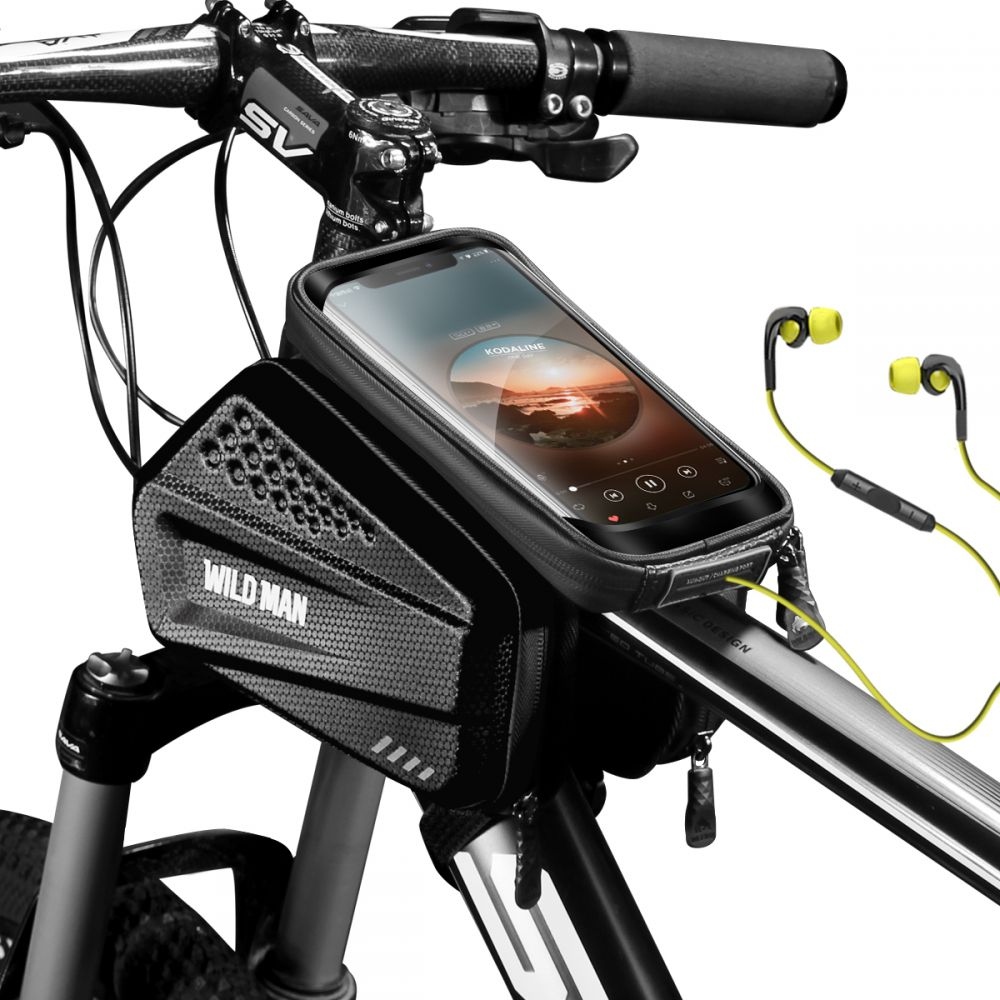 SAKWA WILD MAN XXL mobiltelefon táska kerékpárra - fekete