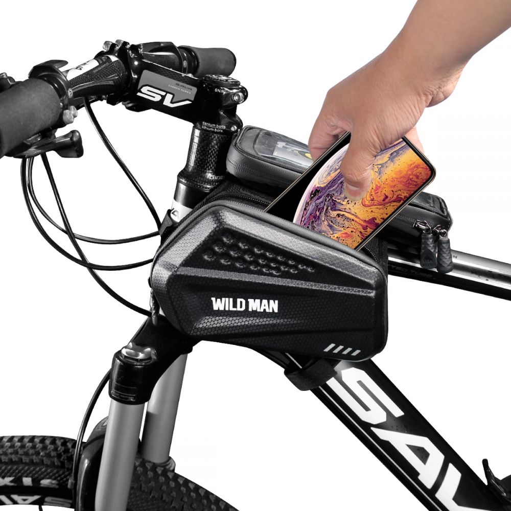 SAKWA WILD MAN XXL mobiltelefon táska kerékpárra - fekete