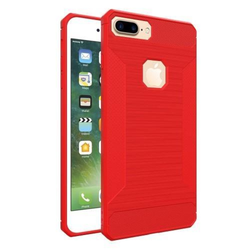 Homokos matt zselés tok iPhone 8 Plus és 7 Plus készülékhez - piros