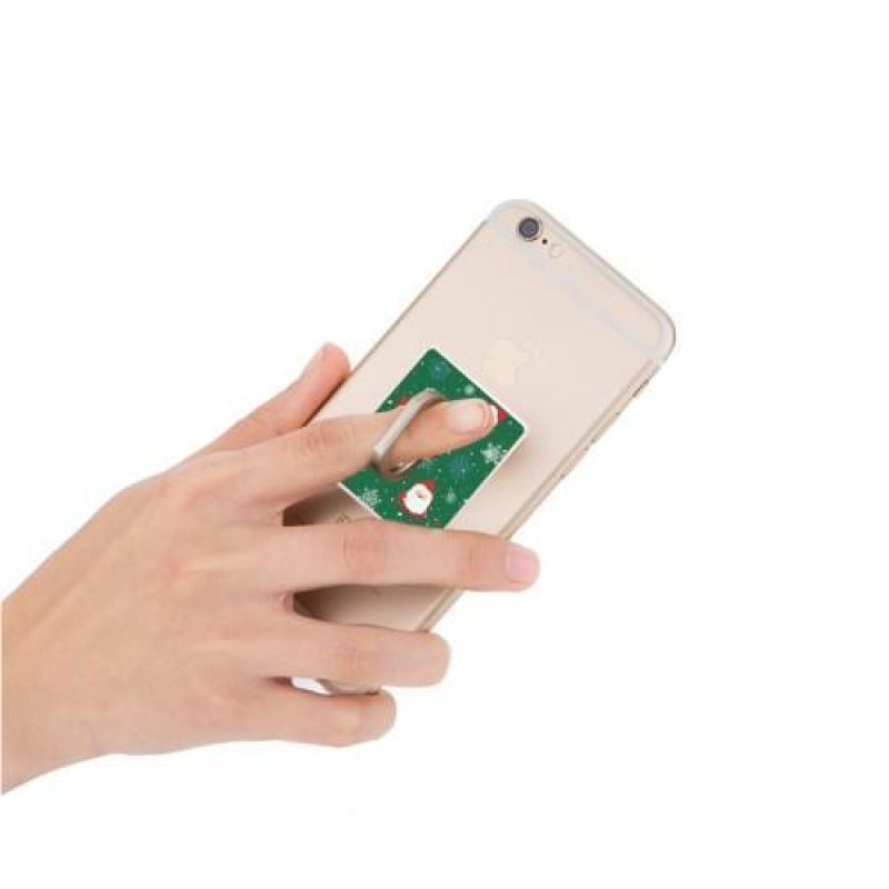 Mikulás karácsonyi ujjtartó mobiltelefonokhoz - zöld