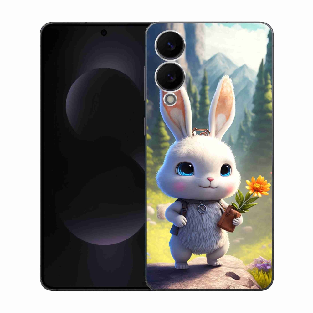 Gél borítás mmCase Samsung Galaxy S25 Edge készülékhez - aranyos nyuszi