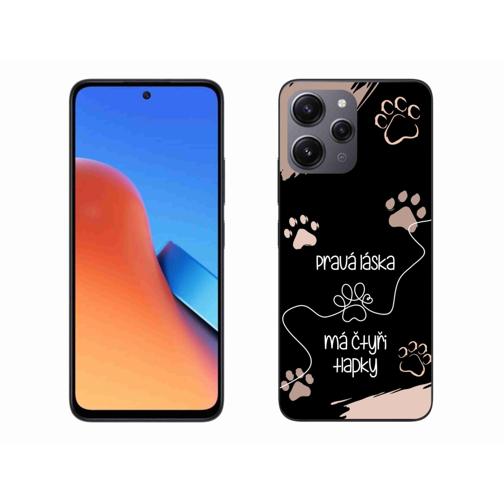 Gél borítás mmCase a Xiaomi Redmi 12 készülékhez - kutya motívum 1 fekete háttér