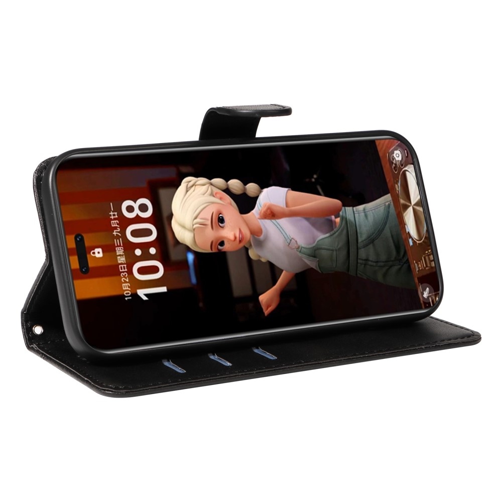 Póló alakú könyvtáska Honor Magic 7 Pro 5G-hez - fekete