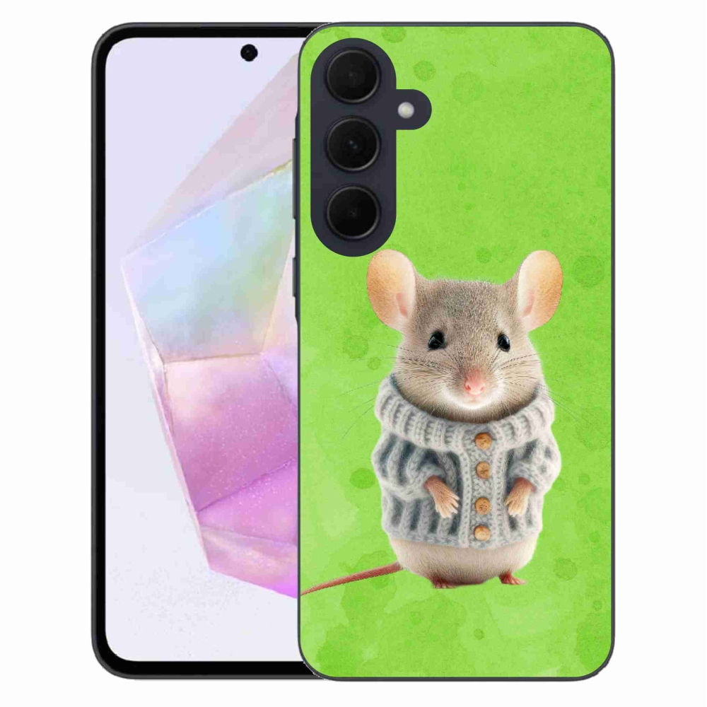Zselés borítás mmCase Samsung Galaxy A35 5G - egér pulóverben