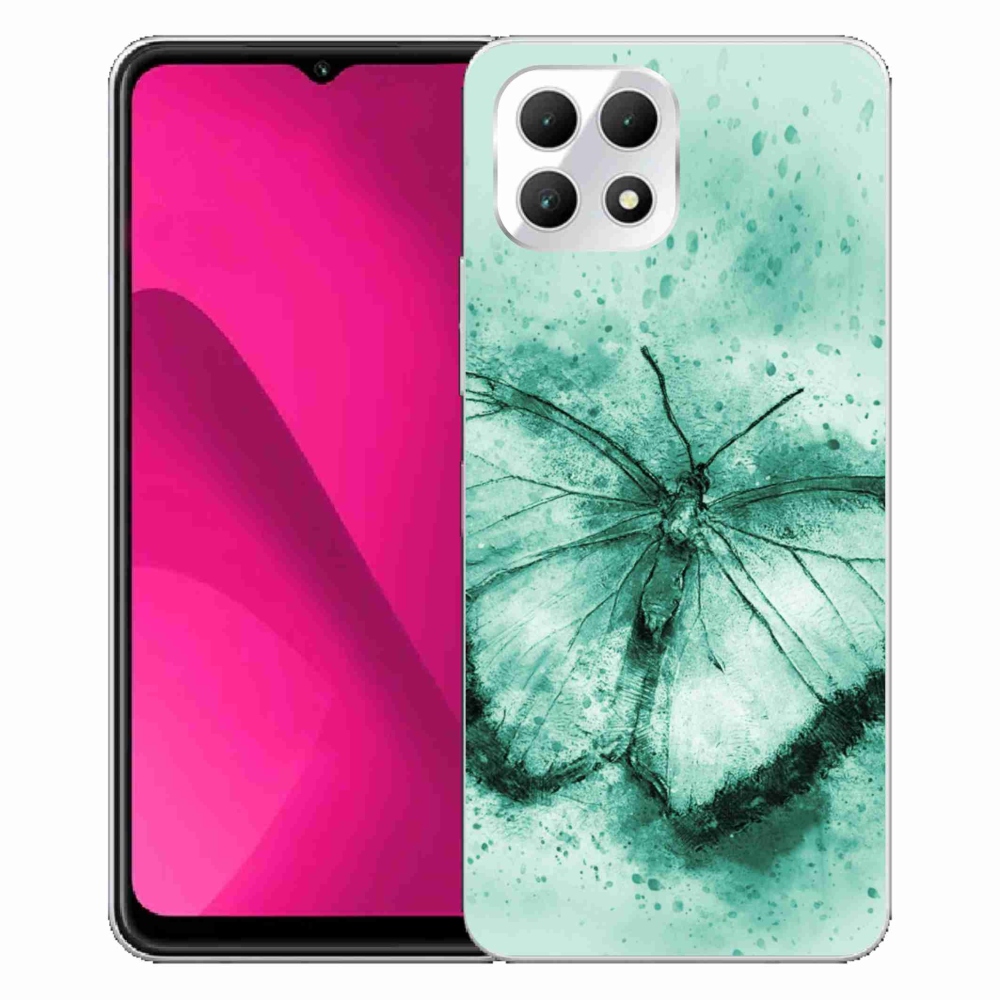 Zselés borítás mmCase a T-Mobile T Phone 2 készülékhez - zöld pillangó