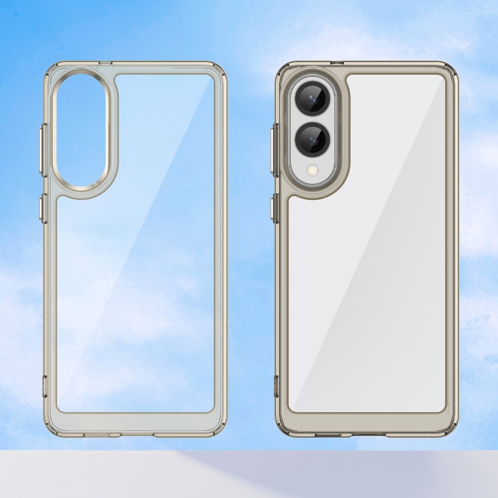 Gél tok kemény hátlappal Samsung Galaxy S25 Edge készülékhez - szürke