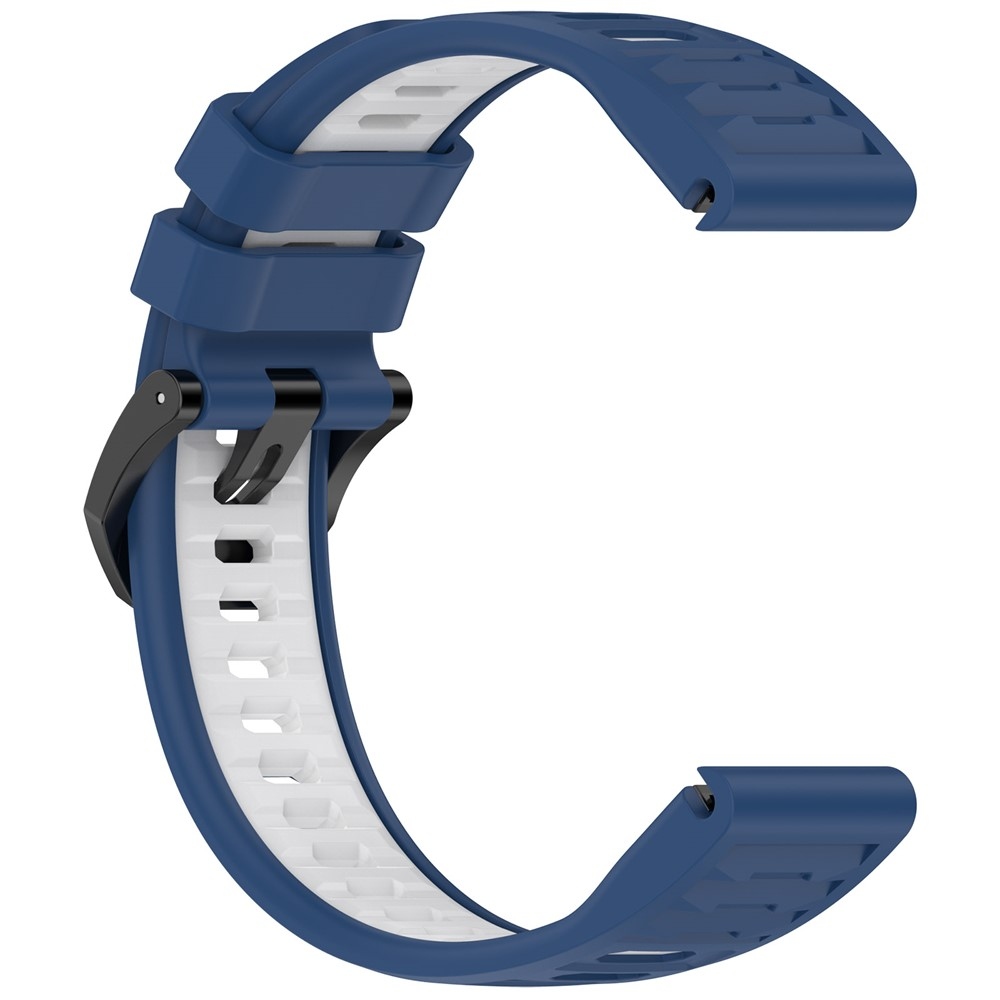 Scheme szilikon karkötő, 22 mm, Garmin Fenix 8 Pro 47 mm/Fenix 8 47 mm modellekhez – kék/fehér