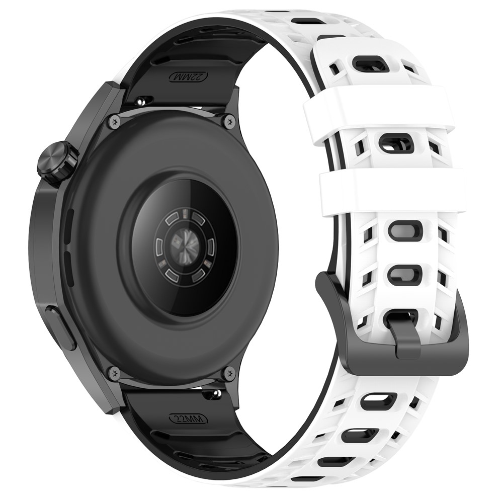 Scheme 22 mm-es szilikon karkötő a Garmin Forerunner 970/Forerunner 570 47 mm/265 modellekhez – fehér/fekete