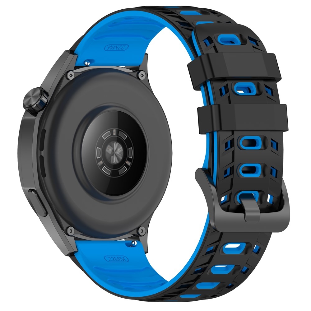 Scheme 22 mm-es szilikon karkötő a Garmin Forerunner 970/Forerunner 570 47 mm/265 modellekhez – fekete/kék
