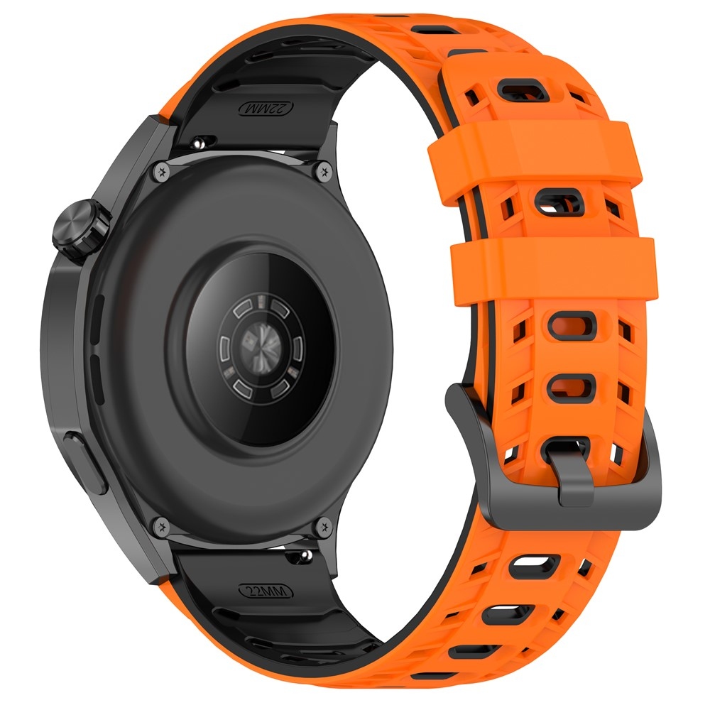 Scheme szilikon karkötő, 22 mm, Garmin Forerunner 970/Forerunner 570 47 mm/265 modellhez – narancssárga/fekete