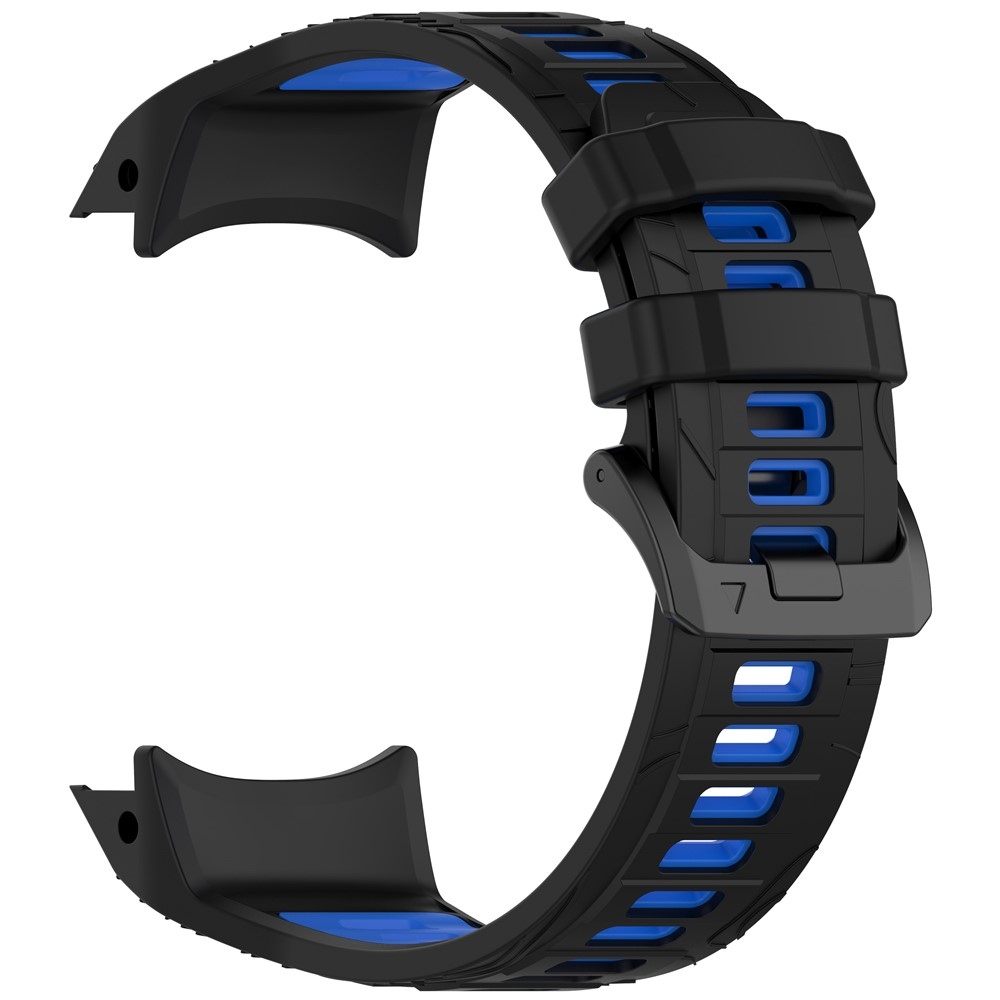 Scheme szilikon karkötő, 22 mm, Garmin Instinct 3 45 mm/Instinct 3 Solar 45 mm modellekhez – fekete/kék