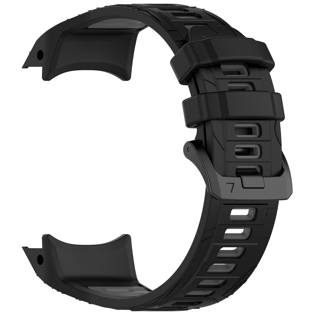 Scheme szilikon karkötő, 22 mm, Garmin Instinct 3 45 mm/Instinct 3 Solar 45 mm modellekhez – fekete/szürke