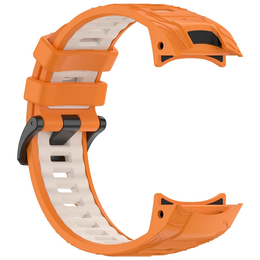 Scheme szilikon karkötő, 22 mm, Garmin Instinct 3 45 mm/Instinct 3 Solar 45 mm modellekhez – narancssárga/bézs