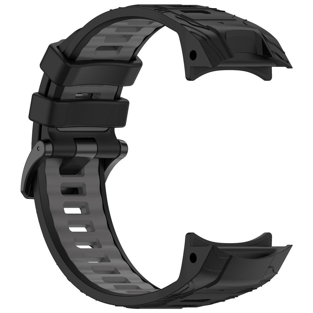 Scheme szilikon karkötő, 26 mm, Garmin Instinct 3 50 mm/Instinct 3 Solar 50 mm modellekhez – fekete/szürke