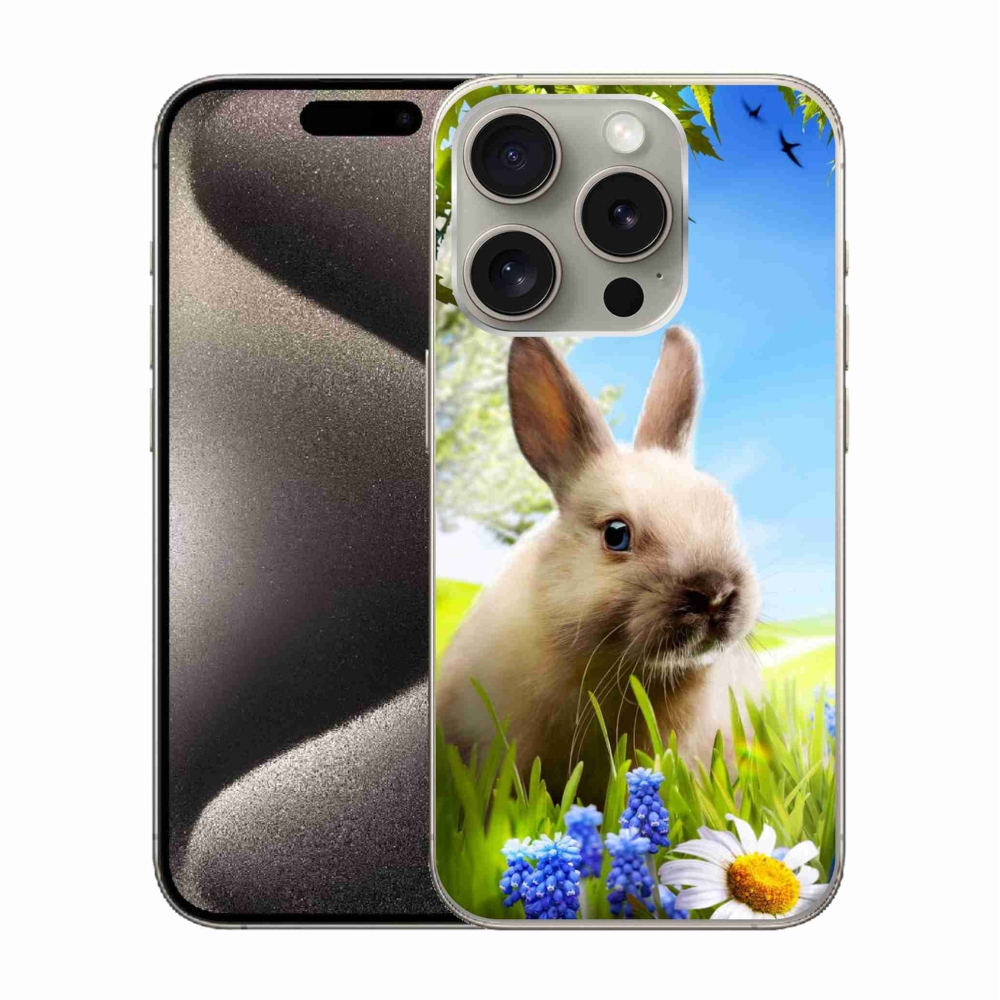 Zselés borítás mmCase iPhone 15 Pro készülékhez - nyuszi