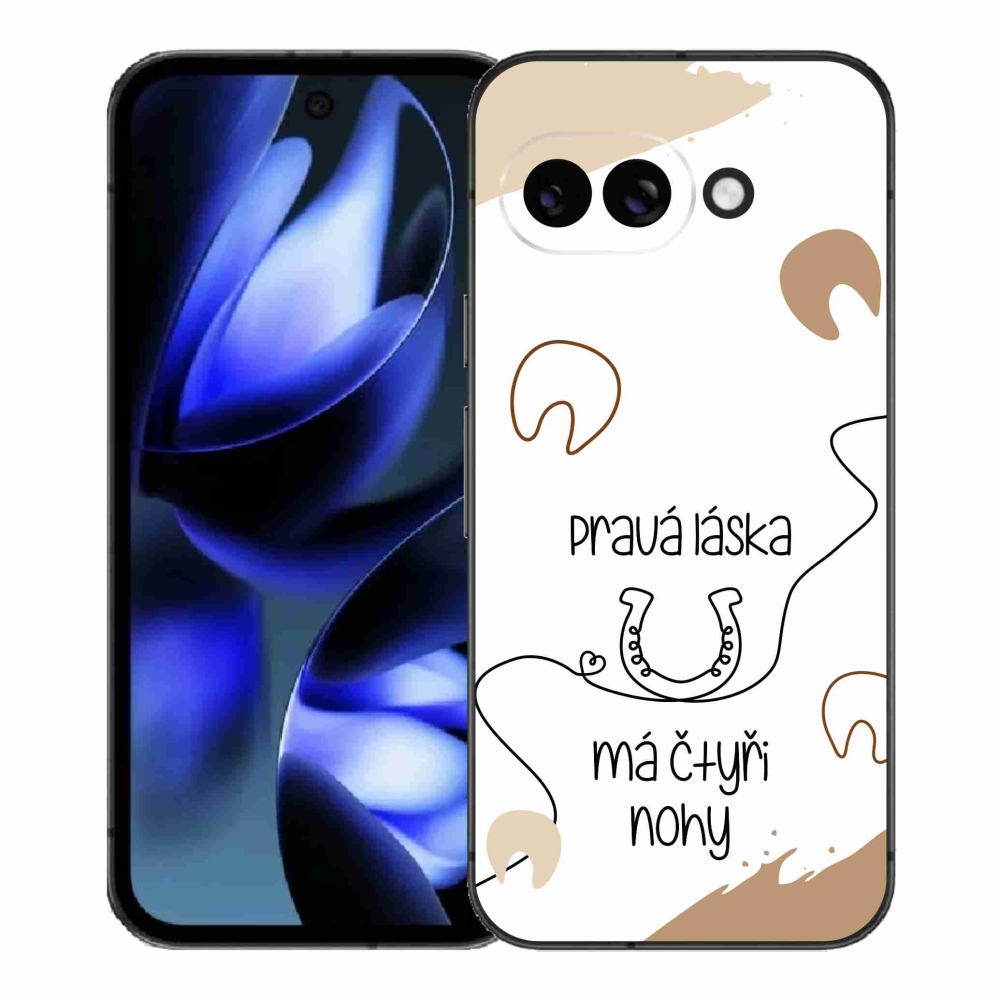 Gél borítás mmCase a Google Pixel 9a számára - ló motívum fehér háttérrel