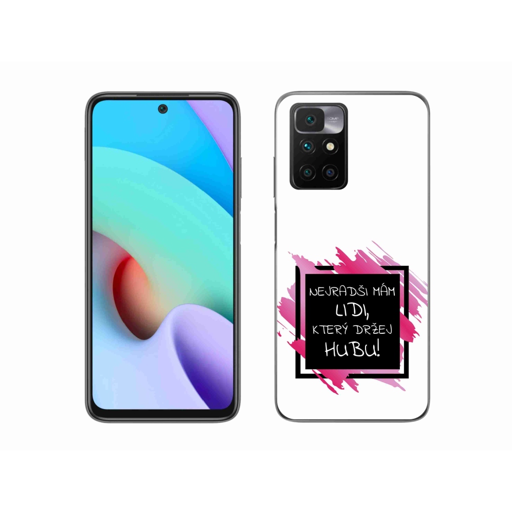 Gél borító mmCase a Xiaomi Redmi 10/Redmi 10 (2022) - vicces szöveg 7 fekete-fehér háttérrel