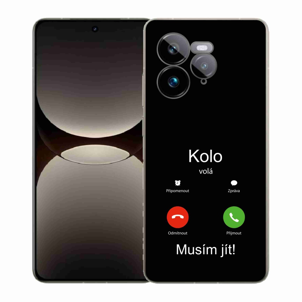 Zselés borítás mmCase a Realme GT 7 Pro 5G-n - a kerék a fekete hátteret hívja fel