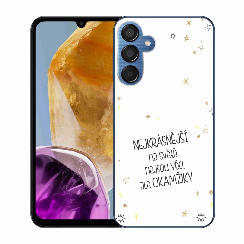 Gél borítás mmCase Samsung Galaxy M15 5G - idézem 4 fehér háttér